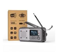 Acta Berg Crank Radio - DAB+/FM Emergency Radio with Crank & 5000 mAh Battery, Solar Power, Alarm Clock, Blackout Emergency Equipment as Torch & Charger, SOS