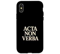 Acta Non Verba Discipline Motivation Mindset Quote Case for iPhone X/XS