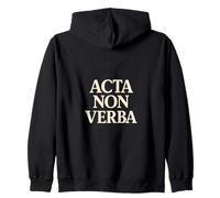 Acta Non Verba Discipline Motivation Mindset Quote Zip Hoodie