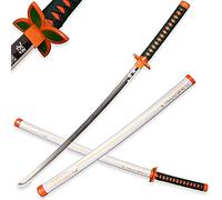 ACTASITEMS Japanese Anime Cosplay Prop Katana Wooden Sword - 104cm, Katana -Kochou Shinobu white