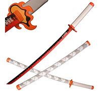 ACTASITEMS Japanese Anime Cosplay Prop Katana Wooden Sword - 104cm, Katana -Rengoku Kyoujurou