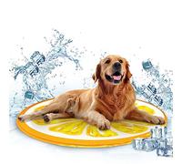 Actask Dog Cooling Mat - Non-toxic Self-Cooling Pad With Auto System, Icy Mattress for Cat and Dog Igloo Summer Sleeping Bed (Orange 60CM)