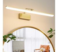 Actask LED Bathroom Mirror Light, Gold Picture Lights for Wall IP44 270° Adjustable 58CM 3CCT 10W 750lm, Bathroom Lighting with Warm/Natural/White Light for Living Room Bedroom