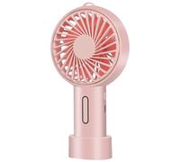 Acte Mini Handheld Fan,With 3 speeds adjustable angle, Portable Hand Fan USB Rechargeable Battery Fan with Removable Base, Lightweight Persona for Girl Women Men Home Camping Travel (Pink)