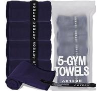 Acteon Microfiber Quick Dry Gym Towel, Silver ION Odor-Free Mega Absorbent Fiber, Fast Drying, Men & Women Workout Towels for Body Sweat, Beach Camping, Travel