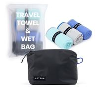 Acteon Microfiber Quick Dry Gym Towel, Silver ION Odor-Free Mega Absorbent Fiber Fast Drying Men Women Workout Gear for Body Sweat, Camping, Working Out Travel Towels - 3 Pack, 30x16, Laguna