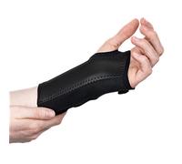 Actesso Black Elastic Wrist Support Splint Brace - Physician Designed for Carpal Tunnel, Tendonitis and Sprains (Small Left)