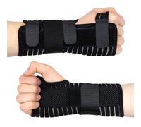 Actesso Breathable Wrist Brace Splint with Support Strap - Ideal for Carpal Tunnel, Sprains, and Tendonitis (Black, Right Hand, Small)