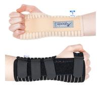 Actesso Breathable Wrist Support Brace Splint - Ideal for Carpal Tunnel, Sprains, and Tendonitis (Black, Large, Right Hand)
