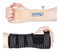 Actesso Breathable Wrist Support Splint Brace - Relieves Pain from Carpal Tunnel, Sprains, and Strains (Beige, XL Right)