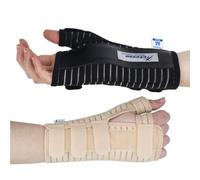 Actesso Breathable Wrist Thumb Support Splint - Relief for Wrist & Thumb Injuries, Scaphoid Fractures and Sprains (M, Left Hand, Beige)