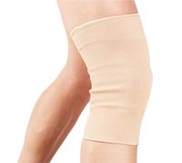 Actesso Elastic Knee Support - Lightweight Compression Sleeve, Breathable Knee Brace for Joint Pain, Arthritis, Injury Recovery, Sports, Running, Fitness, Left & Right, Men & Women (Beige, Large)