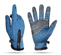 ActFun Winter Gloves, Anti Slip Touchscreen Windproof Cycling Gloves, Warm Gloves Cold Weather Cycling Gloves for Men Women Walking Riding Driving, Deep Blue