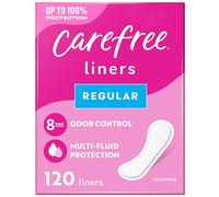 Carefree Acti-Fresh Ultra-Thin Panty Liners, Regular, Unscented - 120 Count