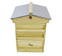 Actiasbee Assembled National Pine Beehive With Gabled Roof Brood Box And 2 Supers