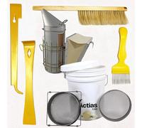 Actiasbee Beekeeping Honey Processing Kit - Bee Smoker, Hive Tool, J Tool, 20L Honey Tank, Hive Brush & Uncapping Fork - Apiary Equipment Bundle