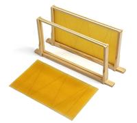 Actiasbee DN4 National Brood Frames with Wax Foundation - Flat Pack Pine Beehive Frames - 345mm x 205mm (14” x 8”) - Assembly Required - Suitable for National Brood Box