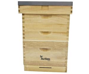 Actiasbee - Langstroth Beehive In New Zealand Pine | 2 Supers + 1 Brood, Flat Roof Bee Hive for Beekeeping