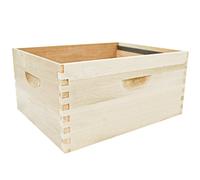 Actiasbee Langstroth Brood Box In New Zealand Pine, Flat-Packed Beehive Brood Chamber With Metal Runners