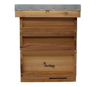 Actiasbee National Cedar Beehive Flat Pack Hive With 2 Supers, Brood Box And Queen Excluder