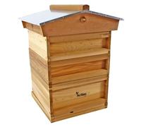Actiasbee National Cedar Beehive - Gabled Roof Wooden Hive | Flat Pack Beekeeping Hive