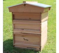 Actiasbee National Cedar Beehive With Gabled Roof Brood Box, 2 Supers And Queen Excluder
