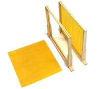 Actiasbee National Deep Brood Frames with Wired Wax Foundation - DN4 14” x 12” Pine Beehive Frames - 10 Pack - Assembly Required - Suitable for National Hive