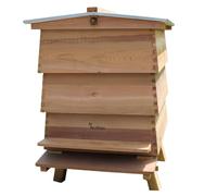 Actiasbee - WBC Bee Hive in Cedar with Varroa Floor, 2 Super Boxes, Brood Box, Queen Excluder