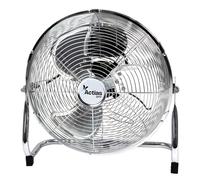 Actiasgear 12 inch High Velocity Metal Floor Fan | 3 Speed Settings with Tilt Function (Silver)
