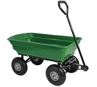 Actiasgear 75L Heavy Dutty Garden Dump Cart Large Capacity with 4 Pneumatic Wheels, Mulch, Logs, Soil