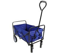 Actiasgear Blue Festival Wagon Garden Cart Trolley Folding Multi-Purpose Big Wheels Holds 70Kg