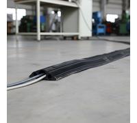 Actiasgear Heavy Duty Rubber Floor Cable Protector 1M Black Cable Management Channel