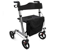 Actiasgear - Lightweight Foldable Rollator Walker with Seat & Bag | Height Adjustable Aluminium Frame (Inc VAT)