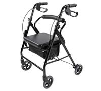 Actiasgear - Lightweight Foldable Rollator Walking Frame with Seat & Storage| Travel-Friendly Mobility Aid (Inc VAT)