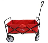 Actiasgear - Multi-Purpose Folding Festival Wagon/Garden Cart | Big Wheels & Holds 70kg (Red)