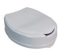 Actiasgear Raised Toilet Seat with Lid, Elderly, Disbaled Mobility Aid Comfortable Toiler Riser 10cm Total Height Easy Fitment
