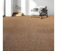 Actiasmat 50x50cm Carpet Tiles 5 Sq M Contract Flooring Tiles with Heavy Duty Bitumen Backing 20 Pack (Beige, 10cm Sample)