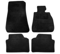 Actiasmat - Black Tailored Carpet Car Mats for BMW 3 Series 2005-2013 | 4-Piece Set with Velcro Tabs