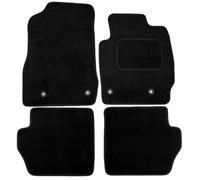 Actiasmat - Black Tailored Carpet Car Mats For Mazda 2 2007-2014 | 4-Piece Set With Anti-Slip Backing