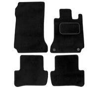 Actiasmat - Custom Fit Black Carpet Car Floor Mats for Mercedes C-Class 2007 to 2014 | 4 Piece Set with Anti-Slip Backing