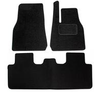 Actiasmat - Custom Fit Black Carpet Car Floor Mats for Tesla Model Y 2022 Onwards | 3 Piece Set