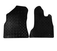 Actiasmat Custom Fit Black Replacement Car Floor Mats for Peugeot Partner 2008-2018 | 2 Piece Set (Heavy Duty Rubber)