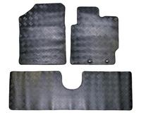Actiasmat - Custom Fit Black Rubber Car Floor Mats for Toyota Yaris Mk3 2011-2020 | Set of 3