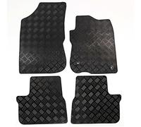Actiasmat - Custom Fit Black Rubber Floor Mats for Peugeot 208 2012 Onwards | 4-Piece Set with Non-Slip Design