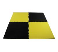 Actiasmat - Exercise Mat, 20mm Thick, Yellow/Black, Interlocking Mat for Martial Arts and Fitness (Black/Yellow, 20mm x 4 Square Meters)