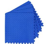 Actiasmat Interlocking Eva Gym Yoga Mats In Blue Anti-Fatigue Soft Foam Exercise Play Floor Tiles