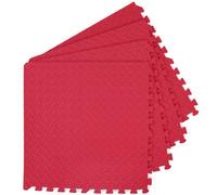 Actiasmat Interlocking Gym Yoga Mats In Red Anti-Fatigue Eva Soft Foam Exercise Play Floor Tiles