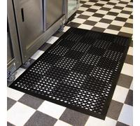 Actiasmat Large Heavy Duty Rubber Mat Industrial Bar Safety Anti-Fatigue Non Slip 5" X 3"