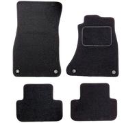 Actiasmat Tailored Black Carpet Car Floor Mats for Audi A4 2008 Onwards, 4-Piece Set with Anti-Slip Backing