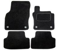 Actiasmat Tailored Carpet Car Mats for VW Passat B8 2015 Onwards, Black, 4-Piece Floor Mat Set with Clip Points
